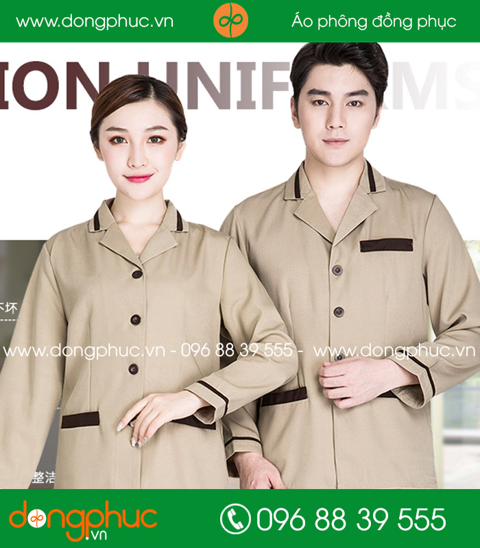 Đồng phục vệ sinh màu hồng nhạt